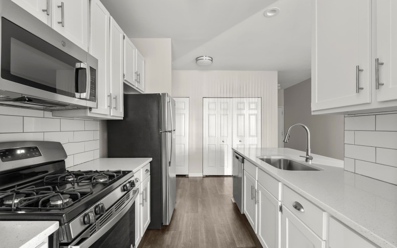 kitchen with ample counter-space and modern appliances